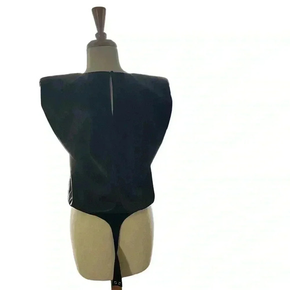 Good American, Size 2, Black, Faux Leather, Great Condition, Body Suit - Picture 8 of 8